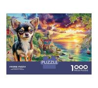 Chiwauhus au lac Puzzle 1000 PiècesCôte du Chihuahua pour Adolescents (14+) Carton Épais Stimuler l'esprit pour Éducation Prix Promo 52x38cm/1000pcs