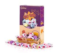 Chiwava 36 pièces 11,5 cm Jouet pour Chat Souris Mignon Doublé Couleur Petite Hochet Souris Jouets de Chaton Jeux interactif Couleur Assortie