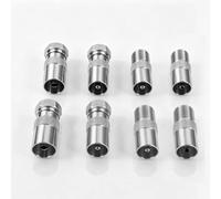 Chixenn Lot de 8 Adaptateur Antenne TV, Connecteurs Coaxiaux Type F, Set Couleur Argent, Raccords Mâle Femelle pour Câble Satellite TNT, Modem, Routeur, Récepteur, Appareils Audio Vidéo