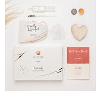 CHIYU Kit de réparation Kintsugi - Heal Your Heart - Colle d'or - Coeur en céramique inclus - Boîte cadeau - Kintsugi kit de réparation - Ivoire