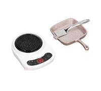 Chiyyak 1:12 Dollhouse Kitchen Cook Ustendissers Set Miniature Stove Pot Pot Spatule 3pcs ALLIAG Simulation Jouet avec Conception Réaliste (Blanc)