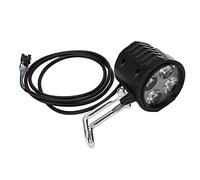 Chiyyak 10 Pouces électro-Couple Avant Universal 12-72V 2 en 1 Phare de Klaxon électrique pour Les Accessoires de Cyclisme