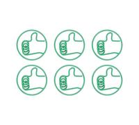 Chiyyak 100 Mignons Clips de Bureau Mignons avec un Pouce Vert vers le Haut, Glissant, Fortement serré, Clips de Bureau Inhabituels pour le Travail, les études et la Maison