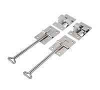 Chiyyak 2 Morceaux de Barre de Porte RV en Acier Inoxydable 304, Style T Multifonctionnel, Porte-cliquet de Porte D'entrée pour étiquettes de Fret, Camions (6 pouces)