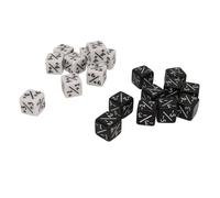 Chiyyak 20 Pièces Compteurs de Dés Jeu de Jetons Résistant aux Chocs Jeu de société de Mathématiques Dés en Plastique 15.3mm