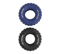 Chiyyak 2pcs Blue Black Rubber -Tire Dog -Chewing Toys Toys Tire Shape Rubber Pussy Kit pour Les Grands Chiens Moyens