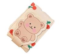 Chiyyak 3 étuis de Maquillage pour Rouge à Lèvres, pour les Voyages et les Déplacements, avec Miroir pour L'extérieur, Mini Sac, Pochette de Maquillage Compacte, Motif Adorable Ours