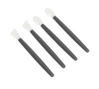Chiyyak 4 Pièces Cotons-tiges en Silicone, Ensemble de Pinceaux de Maquillage en Silicone Polyvalents Réutilisables pour le Nettoyage des Oreilles, Fard à Paupières, Maquillage de