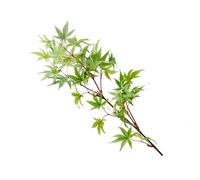 Chiyyak 83 Cm Feuilles D'érable Artificielles Branche Récidia Simulate Maple Tiges 8 Branches 34 Feuilles pour Décoration de Maison avec Fil en Plastique en Tissu en Soie (Vert)