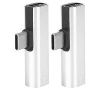 Chiyyak Adaptateur Distributeur de Casque de Charge TypeC à 3,5 Mm avec Protection en Aluminium pour LeEco LeMax, Argent (Argent)
