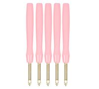 Chiyyak Aiguille à Poinçonner, Conception D'aiguille Creuse avec Poignée Ergonomique pour Coudre des Objets de Broderie, en Cuivre galvanisé et Plastique