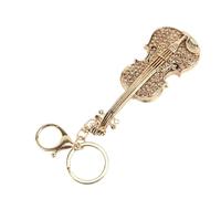 Chiyyak Anneaux Clés pour Violon, Instrument de Musique, Porte-clés, Unisexe, Bijoux, d'anniversaire, Blanc (Rose)