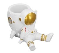 Chiyyak Astronaute Crayon Crayon Tasse D'espace de Ressources Synthétiques Figure de Bureau Organisateur du Porte-Stylo (2245C-02)
