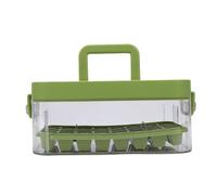 Chiyyak Bac à Glaçons en Silicone à 24 Cellules, Moule à Glace Flexible à Dégagement Facile avec Couvercle et Cuillère, pour Congélateur et Préparation de Cubes de café aux Fruits