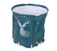 Chiyyak Baignoire Pliable 80L, Baignoire Spa Portable avec Support, Facile à Utiliser pour Voyager, Matériau PVC