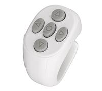 Chiyyak Bluetooth Remote Control Multi-Fonction Ranne Conception de Téléphone sans Fil Selfie Shutter, pour Android 8.0 et Plus, avec des Fonctions de Page, Bas, Gauche et Droite (Blanc)