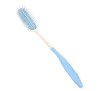 Chiyyak Brosse à Cheveux Peigne à Long Manche pour dextérité Limitée, Arthrite, Coiffage Facile, Conception Triangulaire, Bleu + Blanc, 1 unité (brosse à long manche)