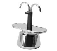 Chiyyak Cafetière à Moka 2 Tasses 100 Ml en Acier Inoxydable, Infusion Rapide et élégante, Compatible avec une Cuisinière, Design Compact de Voyage avec Construction Légère et Dur