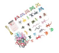 Chiyyak Coffret Cadeau Créatif pour la Saint-Valentin avec Divers Insectes, 30 Cartes et Attaches en Fil doré, Idéal pour les Activités en Classe (StyleG)