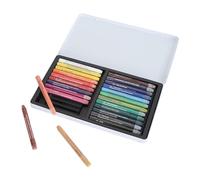 Chiyyak Crayon Aquarelle, Hautement pigmenté Bonne Performance Aquarelle Crayon Bâton Large Application Multifonctionnelle pour la Création d'art (24 couleurs)