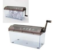 Chiyyak Déchiqueteuse de Papier A4 Transparente, Opération Manuelle Durable pour Le Bureau, Réunion en Plastique à Assemblage Rapide (Noir)