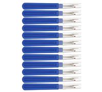 Chiyyak Découpeur de Couture 12 Pièces, Dissolvant de Fil en Acier Inoxydable avec Poignée en Plastique et Capuchon Transparent pour la Couture, L'artisanat, la Broderie, Enlever