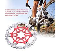 Chiyyak Disque de Frein de Vélo de Montagne à 6 Boulons de 160 Mm, Rotor Flottant en Alliage D'aluminium Léger en Acier Inoxydable avec Conception de Dissipation Thermique, pour (Rouge)
