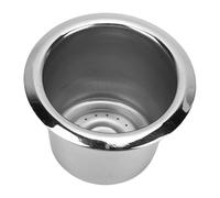 Chiyyak Dosette de café Réutilisable avec 100 Couvercles en Aluminium, Capsule Filtrante Rechargeable Réutilisable en Acier Inoxydable pour Cafetière