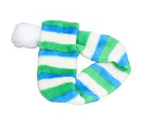 Chiyyak Écharpe Rayée d'hiver pour Chien, écharpe de Noël en Peluche Douce pour Animaux de Compagnie, pour Prise de Vue en Famille, Facile à Laver et Confortable à Porter (M)