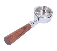 Chiyyak Écran de café de 54 Mm en Alliage en Aluminium, 2 Oreilles, Poignée de Portafilter sans Fond avec un écran Filtre à une Seule Couche (Tapez A1 Branche d'acide rouge)
