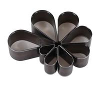 Chiyyak Ensemble de 8 Matrices de Découpe du Cuir, Moules de Poinçonnage en Acier allié en Forme de Larme avec Technologie de Soudage par Points Manuel pour L'artisanat de Bricolage, le