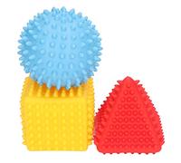Chiyyak Ensemble de Balles pour bébé coloré en Plastique Souple Ensemble de Développement de la Vision de la motricité pour 6 Mois, 3 Pièces Balles Sensorielles Matériau Sûr