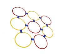 Chiyyak Ensemble de Cerceaux D'entraînement Sensoriel pour Enfants pour la Coordination Main-Pied - Cerceaux 10 Pièces pour Jeu de Marelle - Anneaux en Plastique Portables pour Un Jeu Innovant (L)