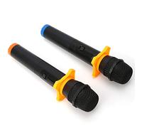 Chiyyak Ensemble de Microphones sans Fil karaoké avec Suppression des Commentaires, 2 Micros pour Conférences à Domicile, Adaptateurs 3,5 Mm, Noir