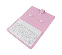 Chiyyak Étui Compact avec Support pour Clavier Bluetooth, pour Téléphones de 4.5 à 6.8 Pouces, Portefeuille Résistant aux Rayures, Plateau Amovible (Rose)