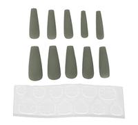 Chiyyak Faux Ongles en Forme de Cercueil Extra Longs, Garniture Adaptée aux Ongles Naturels, sans Odeur Particulière, Ensemble de 10 Pièces (N5355-03)