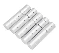 Chiyyak Flacon de Parfum Atomiseur Portable Rechargeable de 10ML, Vaporisateur Uniforme et Fin, Conception en Aluminium anodisé Sûr, pour une Utilisation en Déplacement, 5 Pièces (Argent)