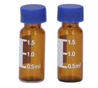 Chiyyak Flacon D'échantillonnage Automatique de Laboratoire de 2 Ml, Flacon D'échantillon en Verre Transparent avec Capuchon en Spirale et étiquette Inscriptible, pour le Stockage