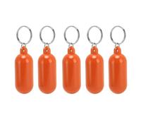 Chiyyak Flotteur de n Plastique, 5 Pièces Porte-clés Flottant avec Porte-clés en Acier Inoxydable pour la Natation Plage Sports Nautiques Kayak Pêche Bateau (Orange)