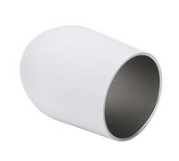 Chiyyak Gobelet isolé en Acier Inoxydable de Haute qualité, Conception en Forme de Coquille D'œuf, capacité de 12oz pour Boissons Chaudes et Froides (Blanc)