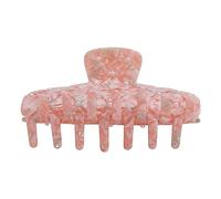 Chiyyak Grandes Pinces à Cheveux élégantes, Pinces à Mâchoires à Forte Tenue avec Détails de Perles, Accessoires Pratiques pour Cheveux pour Femmes, Matériau en Feuille D'acide Acétique (Orange)