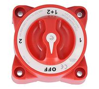 Chiyyak Interrupteur de Batterie à 4 Positions, Petit Interrupteur D'alimentation Principal Exquis pour Camping-cars, de Câble de Batterie étanche IP66 pour Machines de Construction (Rouge)