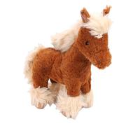 Chiyyak Jouet en Peluche Cheval, Animal en Peluche Doux avec des Expressions Vives, Porte-clés Mignon et Compact, pour la Décoration de la Maison, du Bureau, Cadeau d'anniversaire (Brun)