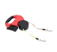 Chiyyak Laisse Double Rétractable pour 2 Chiens Marchant avec Veilleuse, Laisse Extensible à Double Tête pour Animaux de Compagnie, Poignée Confortable pour Chiens de Petite et Mo (Rouge)