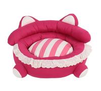Chiyyak Lit pour Animaux de Compagnie en Coton Lavable, Mignon Tapis de Lit d'été pour Chien avec Oreiller pour Chiens et Chats de Petite et Moyenne Taille, Taille 21,3x21,3x9,8 Pouces (M)