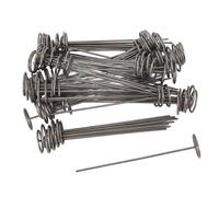 Chiyyak Lot de 100 Piquets de Jardin en Acier de 15 Cm pour Tente, Barrière Anti-Mauvaises Herbes et Couverture Végétale