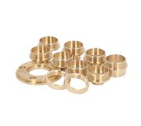 Chiyyak Lot de 11 guides pour modèles de routeur en laiton, ensemble de guides pour douilles durables, résistantes à l'usure, pour projets de travail du bois