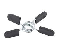 Chiyyak Lot de 2 Clips de Collier à Ressort pour Haltères, Pince de Verrouillage en Caoutchouc et Acier pour Plaques de Poids Standard de 2,5 Cm, avec Poignée Confortable pour