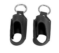 Chiyyak Lot de 2 étuis de protection pour inhalateur d'asthme en cuir PU avec mousqueton pour voyage (noir)