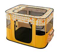 Chiyyak Maison pour Chat Pliable en Respirante avec Espace Intérieur Spacieux pour Que Les Chats Nouveau-nés Puissent Respirer en Douceur (Jaune)